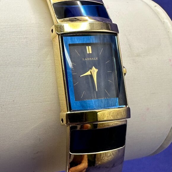 Rare Seiko Lassale 23K Gold-Plated Sapphire Blue Dial Women’s Watch.  Fresh Batt main image 15